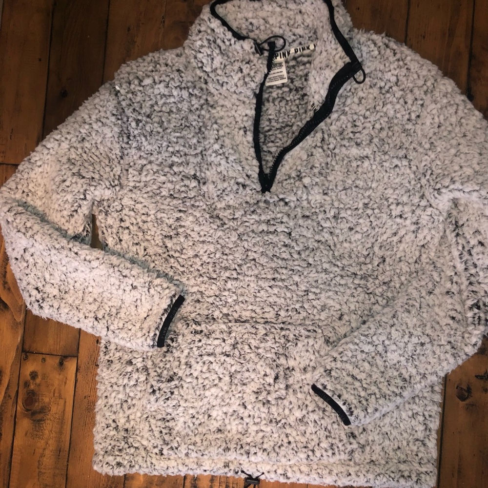 PINK 1/4 zip sherpa